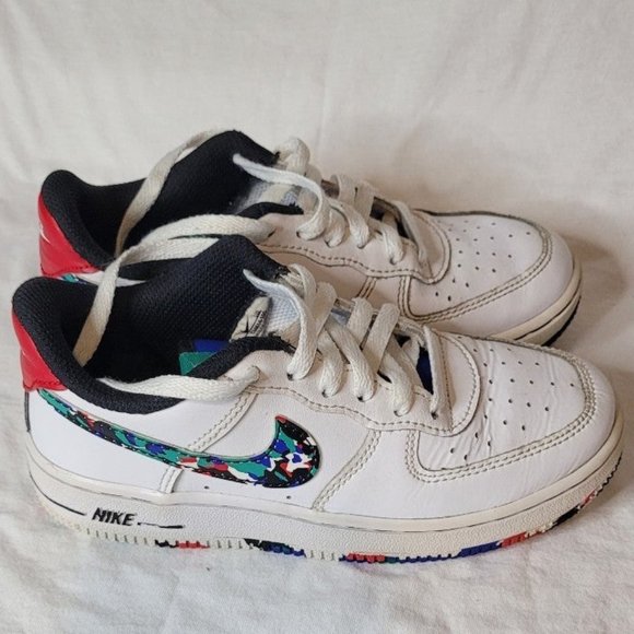 Nike Air Force 1 Low Crayon White Multi Colored Used Size 13c No Box CU4634-100 - Picture 1 of 5